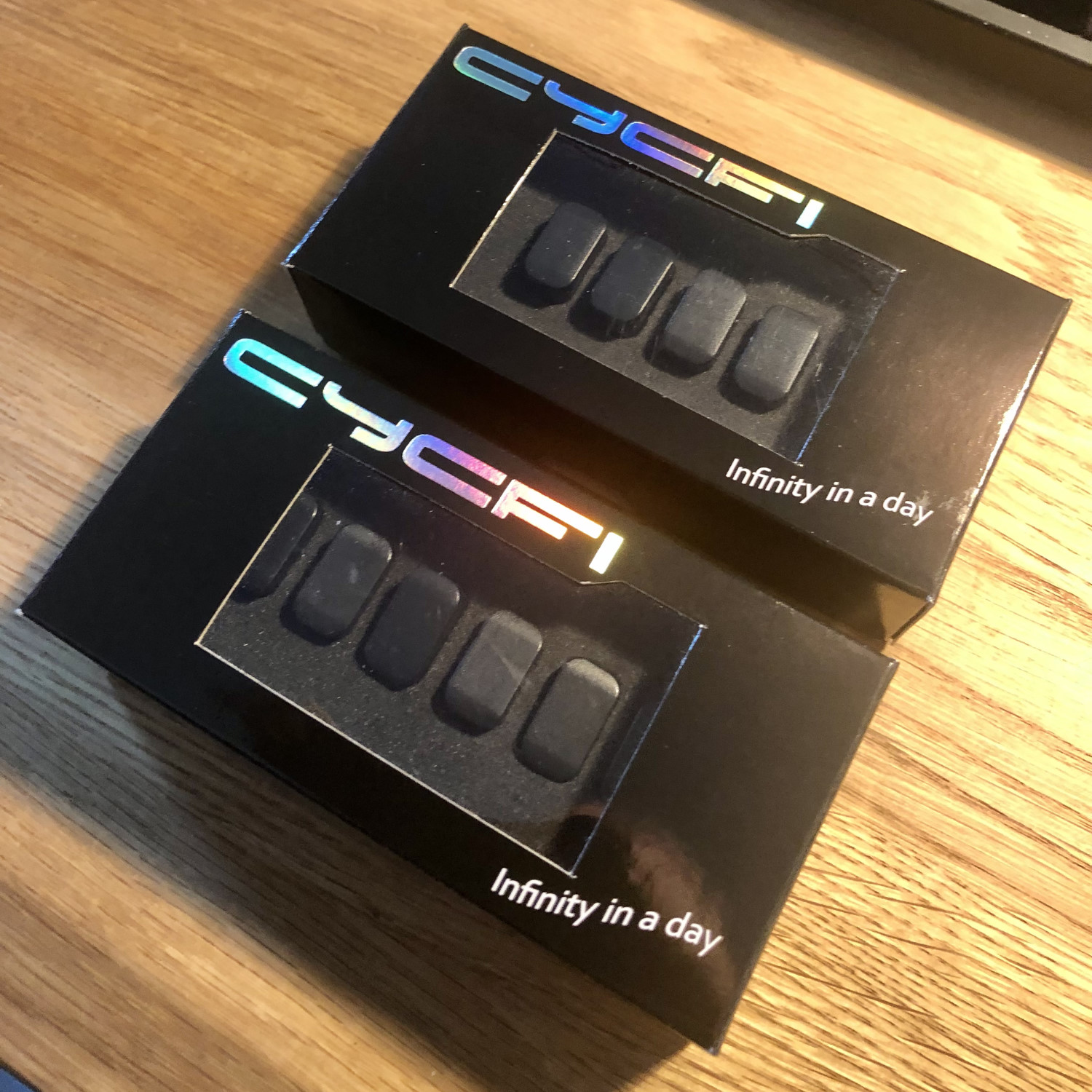 Photo of two boxes of Cycfi Nu capsules